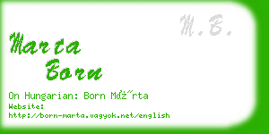 marta born business card